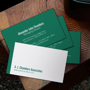 Eenvoudige professionele groene visitekaartjes