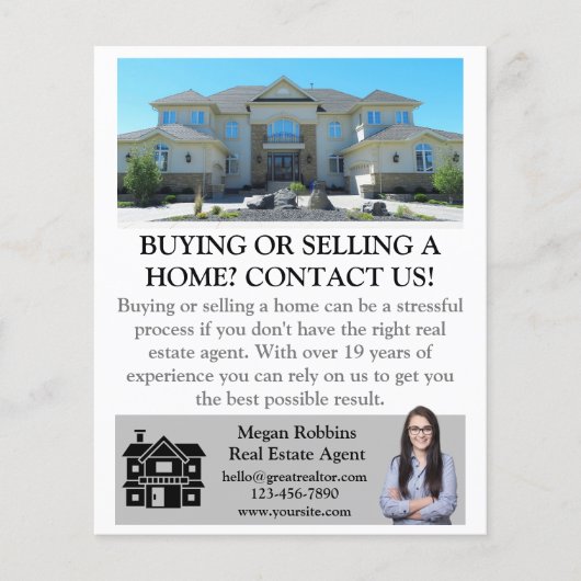 Eenvoudige professionele makelaar vastgoedbelegger flyer (Voorkant)