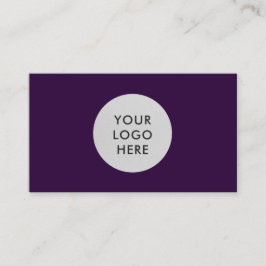 Eenvoudige Professionele Midnight Paarse Logo QR C Visitekaartje