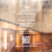 Eenvoudige professionele monogram zakelijke naam Q Raamsticker (Vel 2)