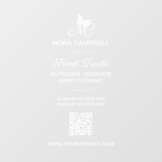 Eenvoudige professionele monogram zakelijke naam Q Raamsticker (Vel)