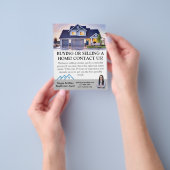 Eenvoudige professionele onroerend goed verkopen flyer (Hand)