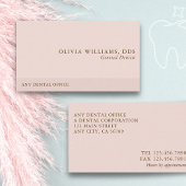 Eenvoudige Professionele Roze Dental Visitekaartje