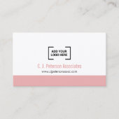 Eenvoudige professionele roze witte QR-code in de Visitekaartje (Voorkant)