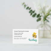 Eenvoudige professionele schilder, modern visitekaartje (Staand voorkant)