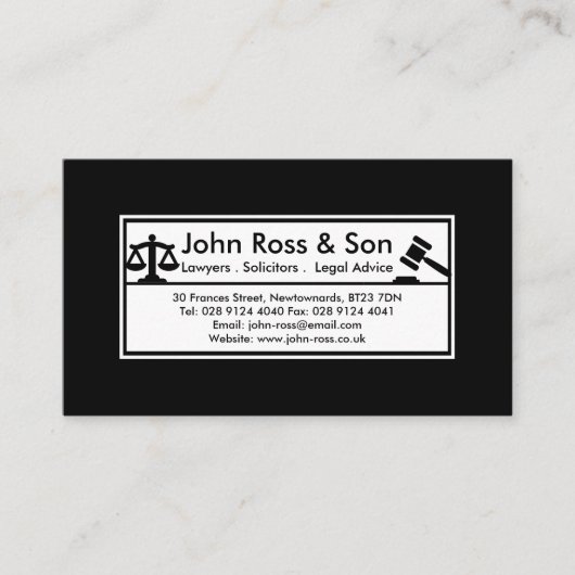 Eenvoudige, professionele zwarte en witte Sjabloon (Voorkant)