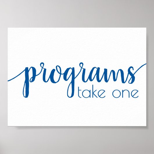 Eenvoudige programma's | French Blue Any Event Tab Poster (Voorkant)