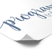 Eenvoudige programma's | Stofblauw tafel voor elk  Poster (Hoek)