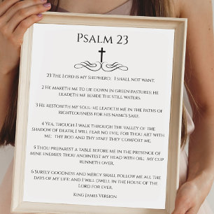 Eenvoudige Psalm 23 DE HEER is mijn Herder Poster