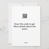 Eenvoudige Q R-code scannen zakelijke gebeurtenis  Feestdagenkaart (Achterkant)