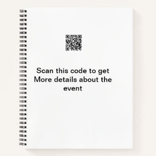 Eenvoudige Q R-code scannen zakelijke gebeurtenis  Notitieboek