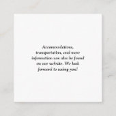 Eenvoudige QR-code bruiloft Informatiekaartje (Achterkant)