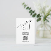 Eenvoudige QR-code bruiloft Informatiekaartje (Staand voorkant)