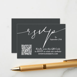 Eenvoudige QR-code bruiloft Informatiekaartje
