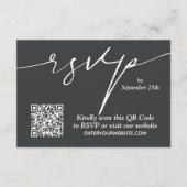 Eenvoudige QR-code bruiloft Informatiekaartje (Voorkant)