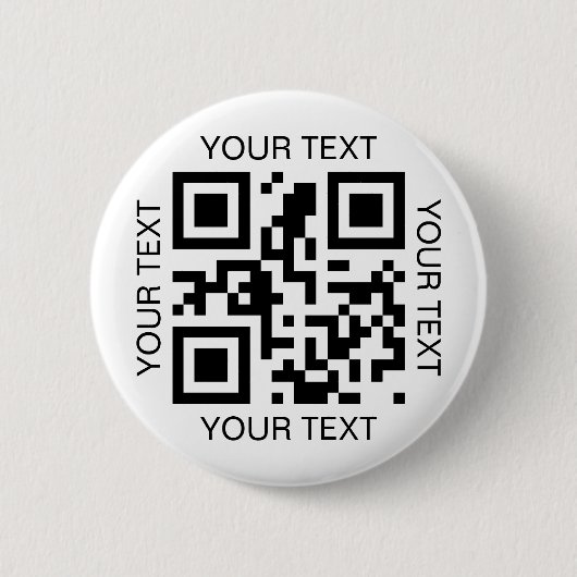 Eenvoudige QR-code en aangepaste tekst promotionee Ronde Button 5,7 Cm (Voorkant)