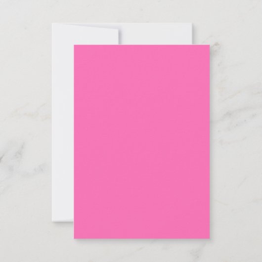 Eenvoudige QR Code Heet Roze Bruiloft RSVP Kaart (Achterkant)