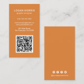 Eenvoudige QR-code Modern Visitekaartje (Voorkant / Achterkant)