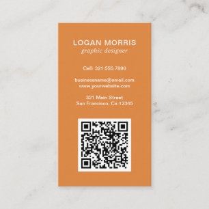 Eenvoudige QR-code Modern Visitekaartje