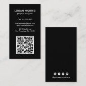 Eenvoudige QR-code Modern Visitekaartje (Voorkant / Achterkant)