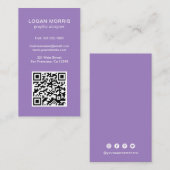 Eenvoudige QR-code Modern Visitekaartje (Voorkant / Achterkant)