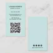 Eenvoudige QR-code Modern Visitekaartje (Voorkant / Achterkant)