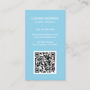 Eenvoudige QR-code Modern Visitekaartje