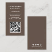 Eenvoudige QR-code Modern Visitekaartje (Voorkant / Achterkant)