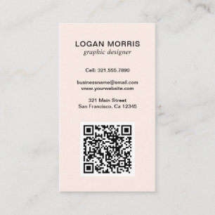 Eenvoudige QR-code Modern Visitekaartje