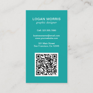 Eenvoudige QR-code Modern Visitekaartje