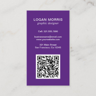 Eenvoudige QR-code Modern Visitekaartje