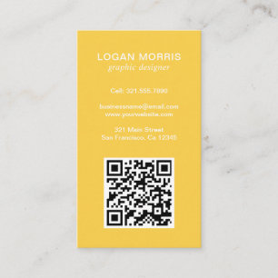 Eenvoudige QR-code Modern Visitekaartje