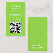 Eenvoudige QR-code Modern Visitekaartje (Voorkant / Achterkant)