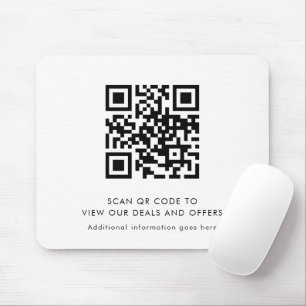 Eenvoudige QR-code moderne bedrijfs-promotie Muismat