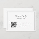 Eenvoudige QR-code RSVP Kaartje (Voorkant / Achterkant)