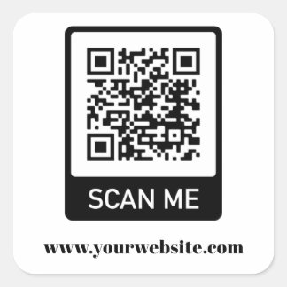 Eenvoudige QR-Code Sticker Sjabloon