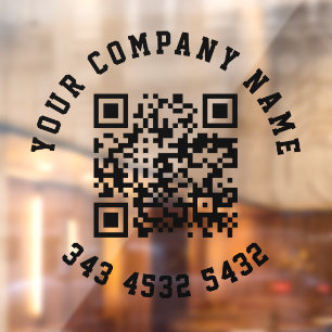 Eenvoudige QR-code voor bedrijfs promotie Raamsticker