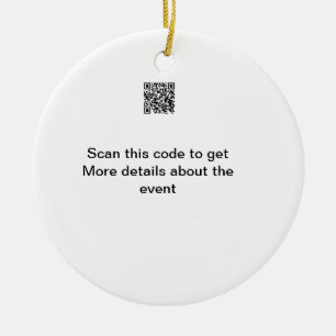 Eenvoudige QR-codescan zakelijke gebeurtenis sjabl Keramisch Ornament