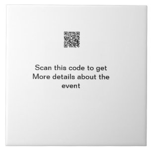 Eenvoudige QR-codescan zakelijke gebeurtenis sjabl Tegeltje