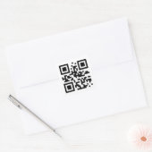Eenvoudige QR Small Business Custom QR Code Vierkante Sticker (Envelop)