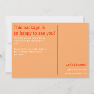 Eenvoudige, Quirky Red White, kleine zakelijke bes Bedankkaart