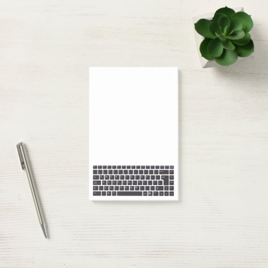 Eenvoudige QWERTY-toetsenbordcomputer Post-it® Notes (Kantoor)