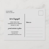 Eenvoudige rand Foto Weddenschap Sla de datum op Aankondigingskaart (Achterkant)