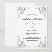 Eenvoudige rand Vintage Weddenschap Kaart (Voorkant / Achterkant)