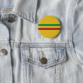 Eenvoudige Rasta Stripes Ronde Button 5,7 Cm (In situ)