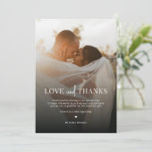 Eenvoudige recente moderne foto-bruiloft - Harteli Kaart (Staand voorkant)