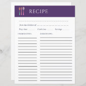 eenvoudige recept (Voorkant / Achterkant)