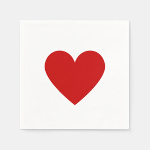 Eenvoudige Red Heart Love Minimalist Modern Classi Servet