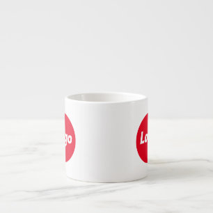 Eenvoudige Red Logo Business Branding Promotionele Espresso Kop
