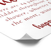 Eenvoudige Red Pacifier Hunt | Snoep Apple Shower  Poster (Hoek)